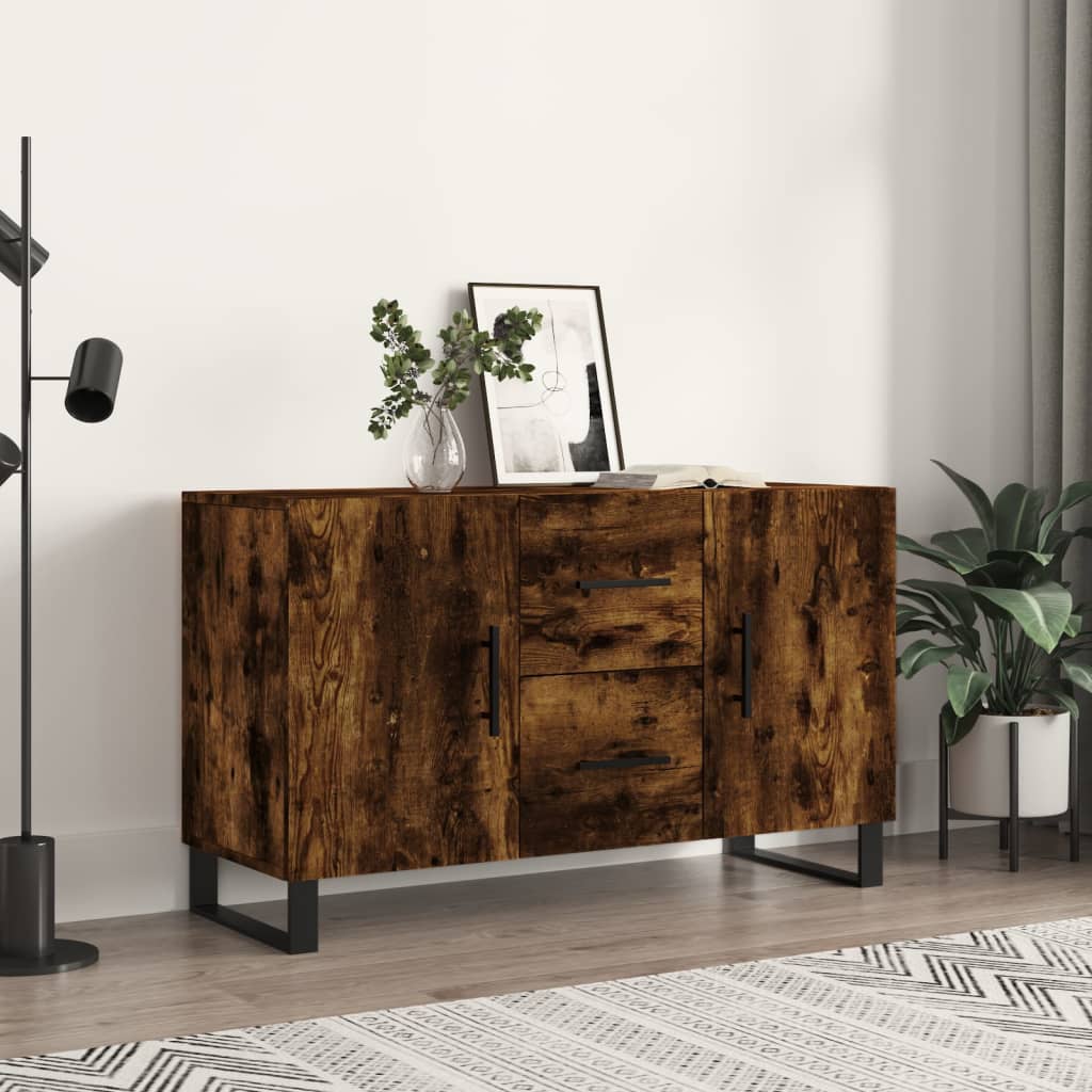 Credenza Rovere Fumo 100x36x60 cm in Legno Multistrato 828201