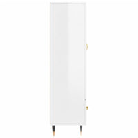 Credenza Bianco Lucido 69,5x31x115 cm in Legno Multistrato 828214