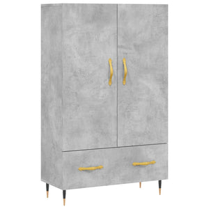 Credenza Grigio Cemento 69,5x31x115 cm in Legno Multistrato 828216