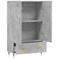 Credenza Grigio Cemento 69,5x31x115 cm in Legno Multistrato 828216