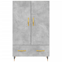 Credenza Grigio Cemento 69,5x31x115 cm in Legno Multistrato 828216