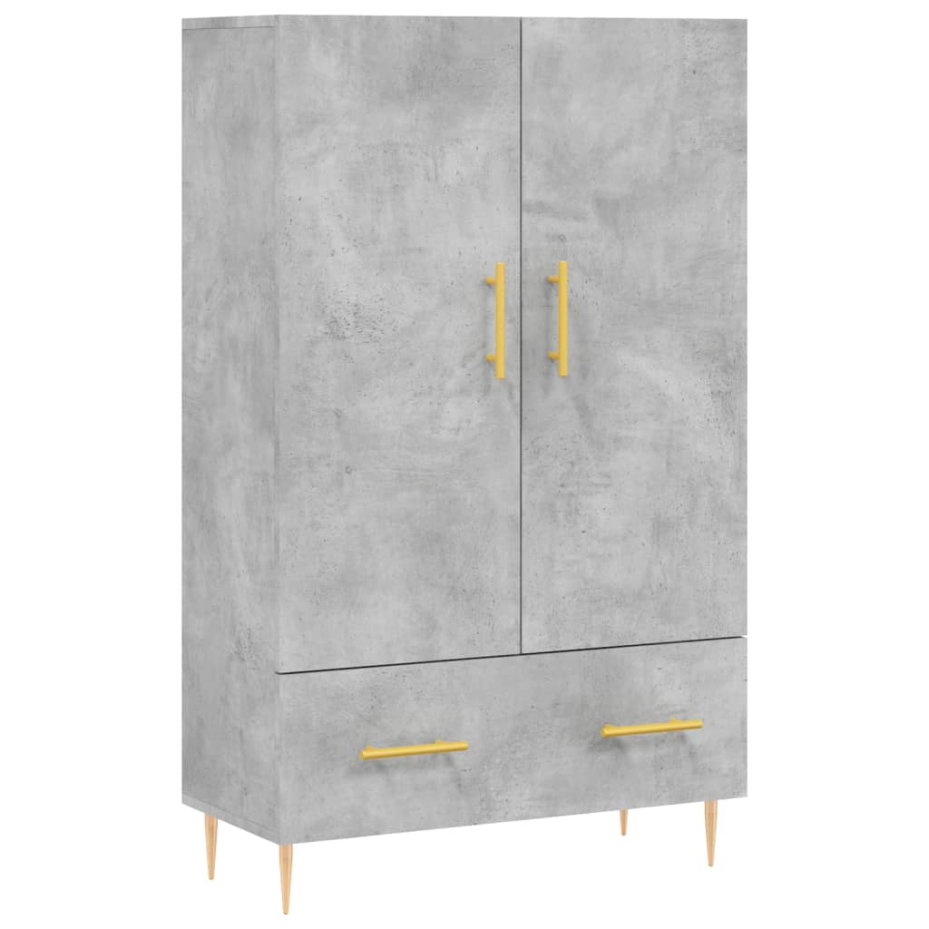 Credenza Grigio Cemento 69,5x31x115 cm in Legno Multistrato 828224