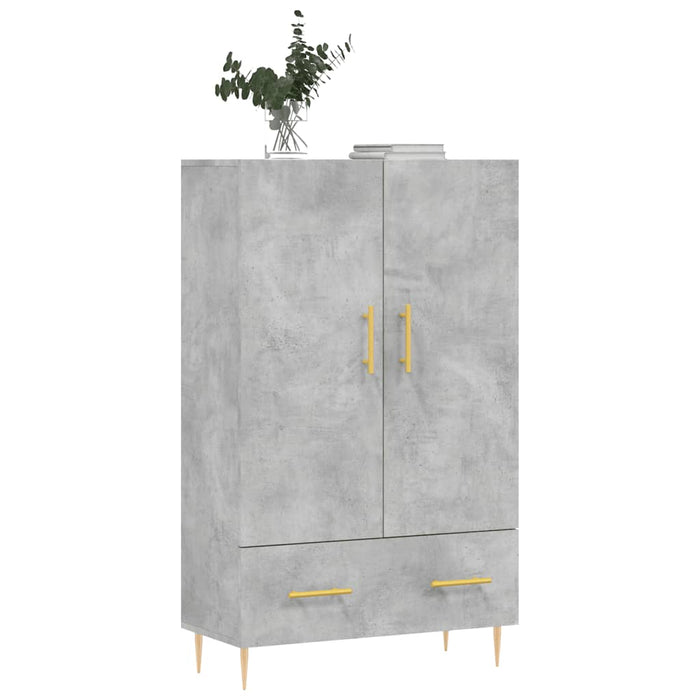 Credenza Grigio Cemento 69,5x31x115 cm in Legno Multistrato 828224