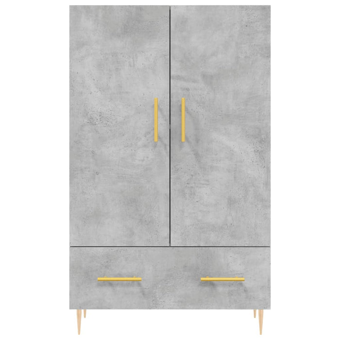 Credenza Grigio Cemento 69,5x31x115 cm in Legno Multistrato 828224