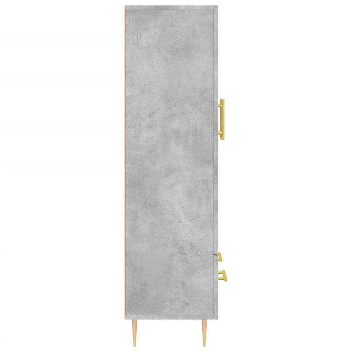 Credenza Grigio Cemento 69,5x31x115 cm in Legno Multistrato 828224