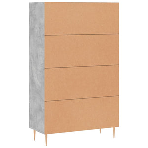 Credenza Grigio Cemento 69,5x31x115 cm in Legno Multistrato 828224