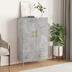 Credenza Grigio Cemento 69,5x31x115 cm in Legno Multistrato 828224