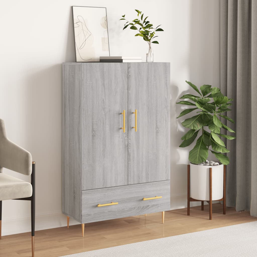 Credenza Grigio Sonoma 69,5x31x115 cm in Legno Multistratocod mxl 129277