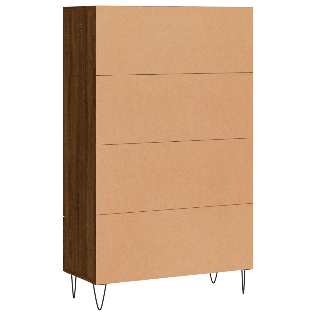 Credenza Rovere Marrone 69,5x31x115 cm in Legno Multistrato 828235