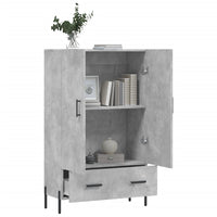 Credenza Grigio Cemento 69,5x31x115 cm in Legno Multistrato 828248