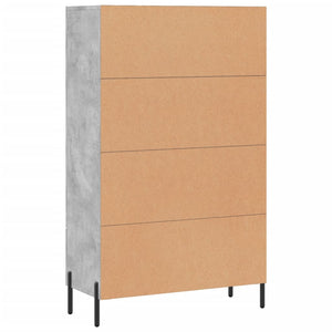 Credenza Grigio Cemento 69,5x31x115 cm in Legno Multistrato 828248