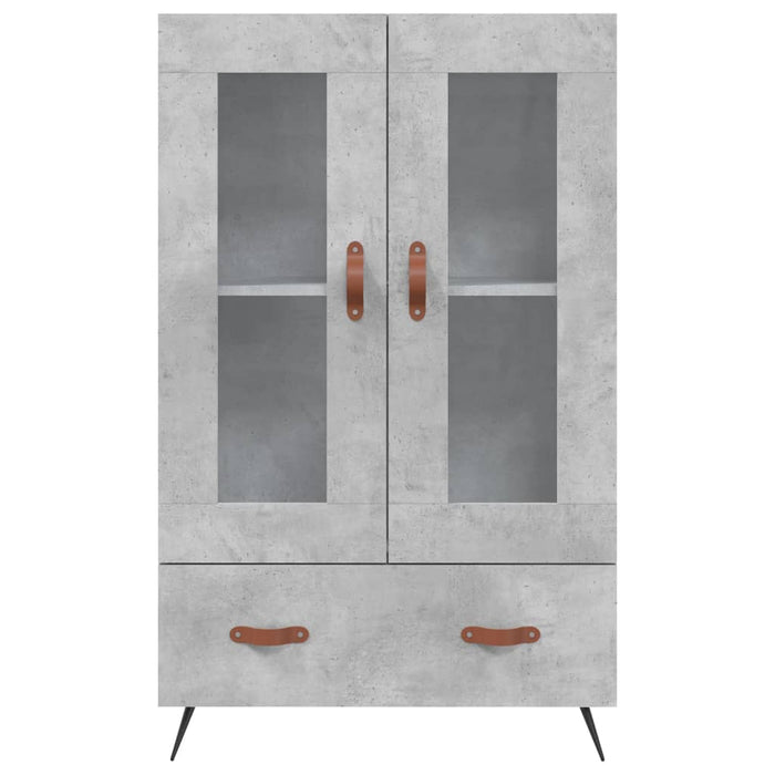 Credenza Grigio Cemento 69,5x31x115 cm in Legno Multistrato 828272