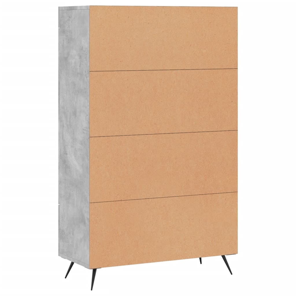 Credenza Grigio Cemento 69,5x31x115 cm in Legno Multistrato 828272