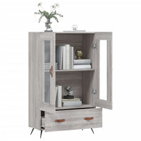 Credenza Grigio Sonoma 69,5x31x115 cm in Legno Multistrato 828274