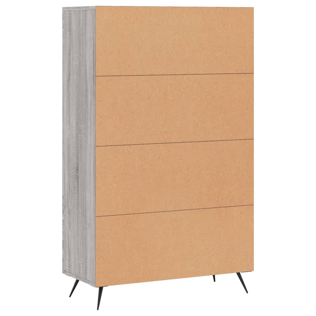 Credenza Grigio Sonoma 69,5x31x115 cm in Legno Multistrato 828274