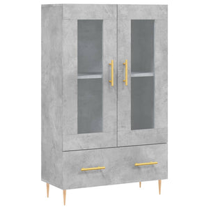 Credenza Grigio Cemento 69,5x31x115 cm in Legno Multistrato 828288