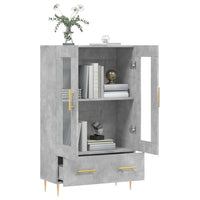 Credenza Grigio Cemento 69,5x31x115 cm in Legno Multistrato 828288