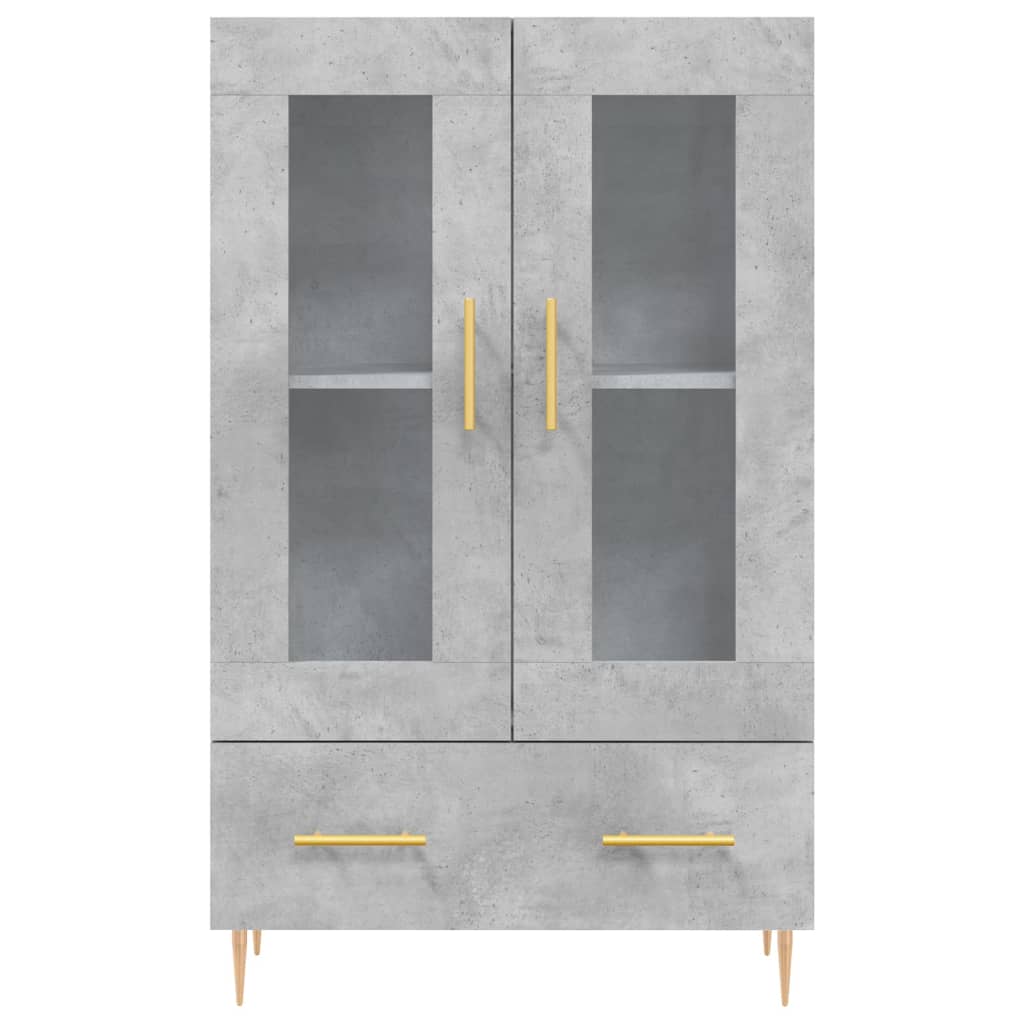 Credenza Grigio Cemento 69,5x31x115 cm in Legno Multistrato 828288