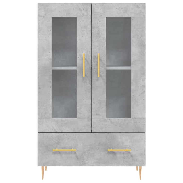 Credenza Grigio Cemento 69,5x31x115 cm in Legno Multistrato 828288