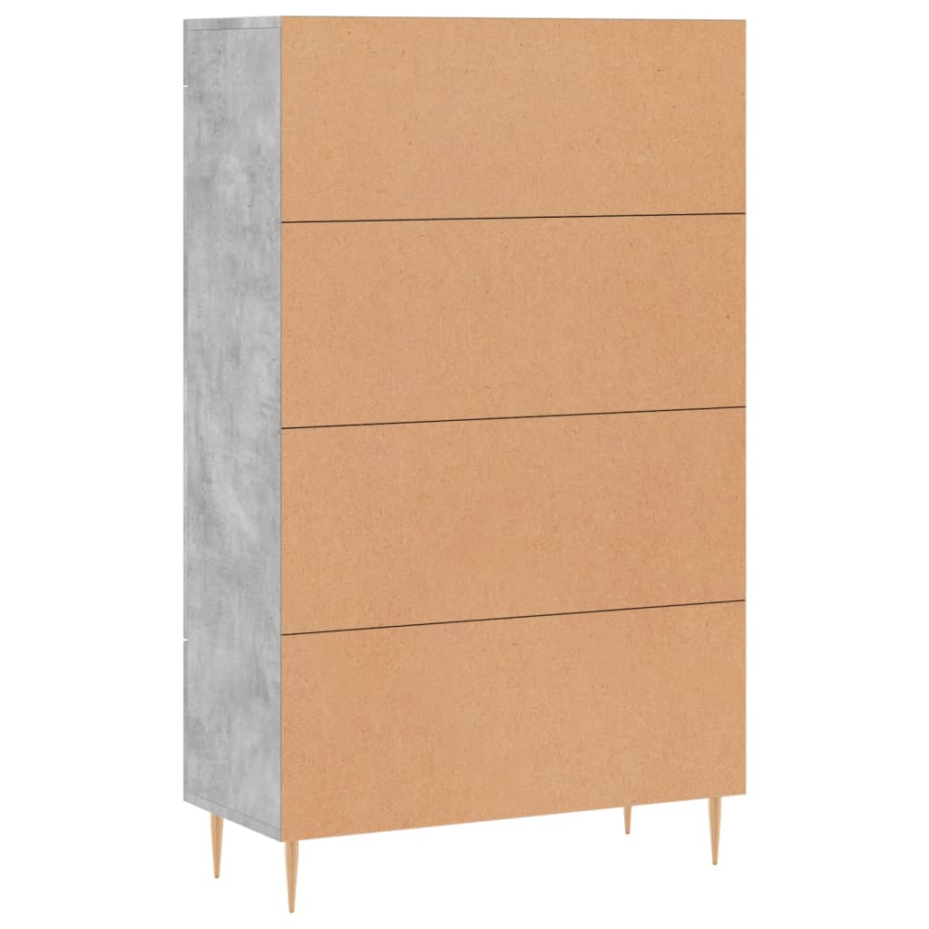 Credenza Grigio Cemento 69,5x31x115 cm in Legno Multistrato 828288