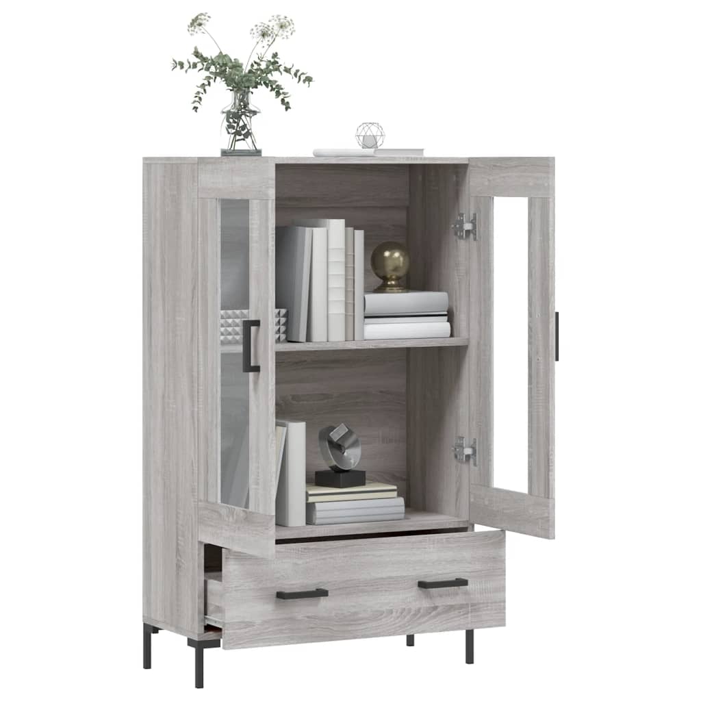 Credenza Grigio Sonoma 69,5x31x115 cm in Legno Multistrato 828306