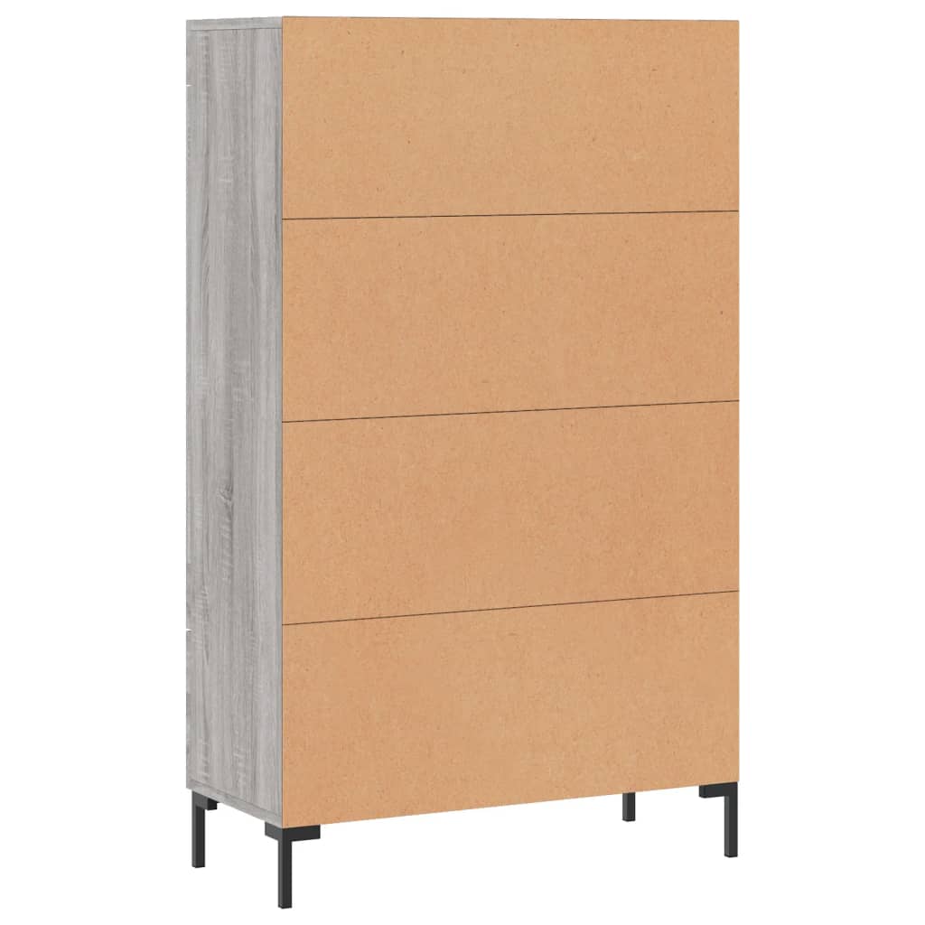 Credenza Grigio Sonoma 69,5x31x115 cm in Legno Multistrato 828306