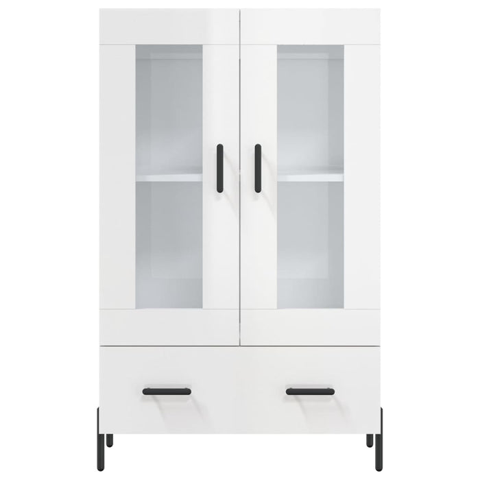 Credenza Bianco Lucido 69,5x31x115 cm in Legno Multistrato 828310