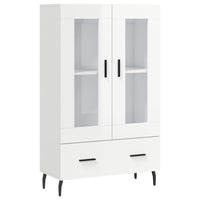 Credenza Bianco Lucido 69,5x31x115 cm in Legno Multistrato 828318