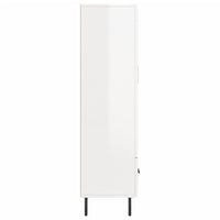 Credenza Bianco Lucido 69,5x31x115 cm in Legno Multistrato 828318