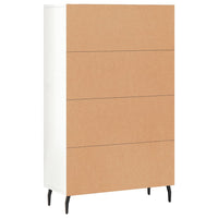 Credenza Bianco Lucido 69,5x31x115 cm in Legno Multistrato 828318