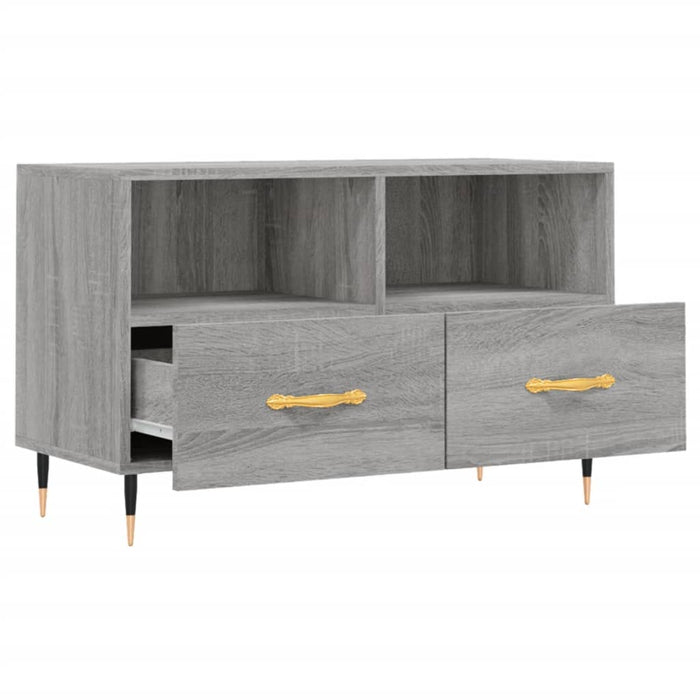 Mobile Porta TV Grigio Sonoma 80x36x50 cm in Legno Multistrato 828954