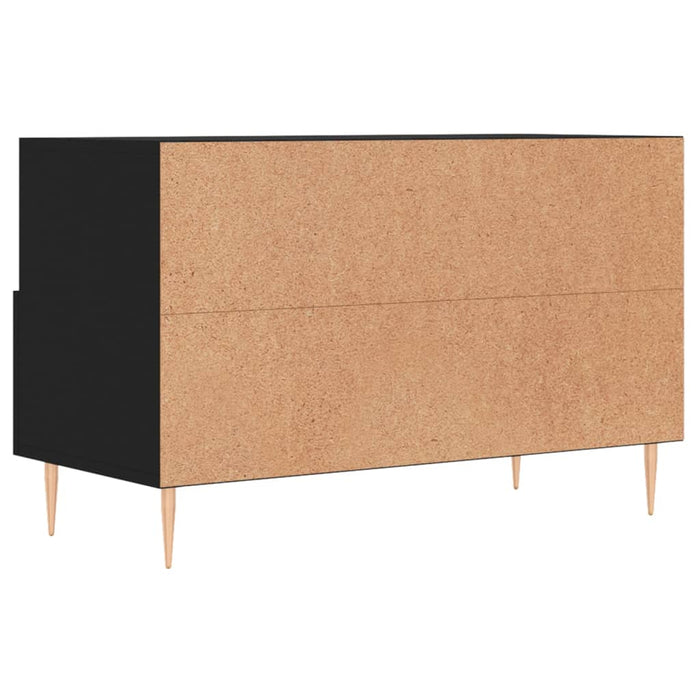 Mobile Porta TV Nero 80x36x50 cm in Legno Multistrato 828957