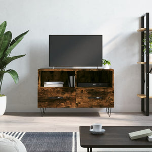 Mobile Porta TV Rovere Fumo 80x36x50 cm in Legno Multistratocod mxl 128787