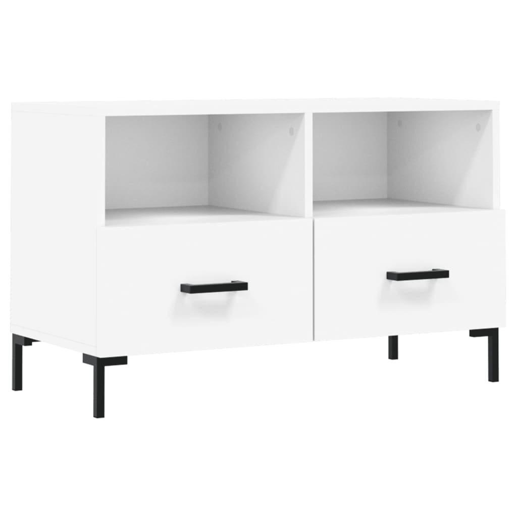 Mobile Porta TV Bianco 80x36x50 cm in Legno Multistratocod mxl 79607