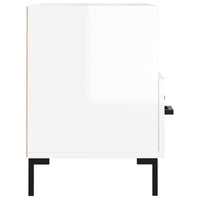 Mobile Porta TV Bianco Lucido 80x36x50 cm in Legno Multistrato 828974