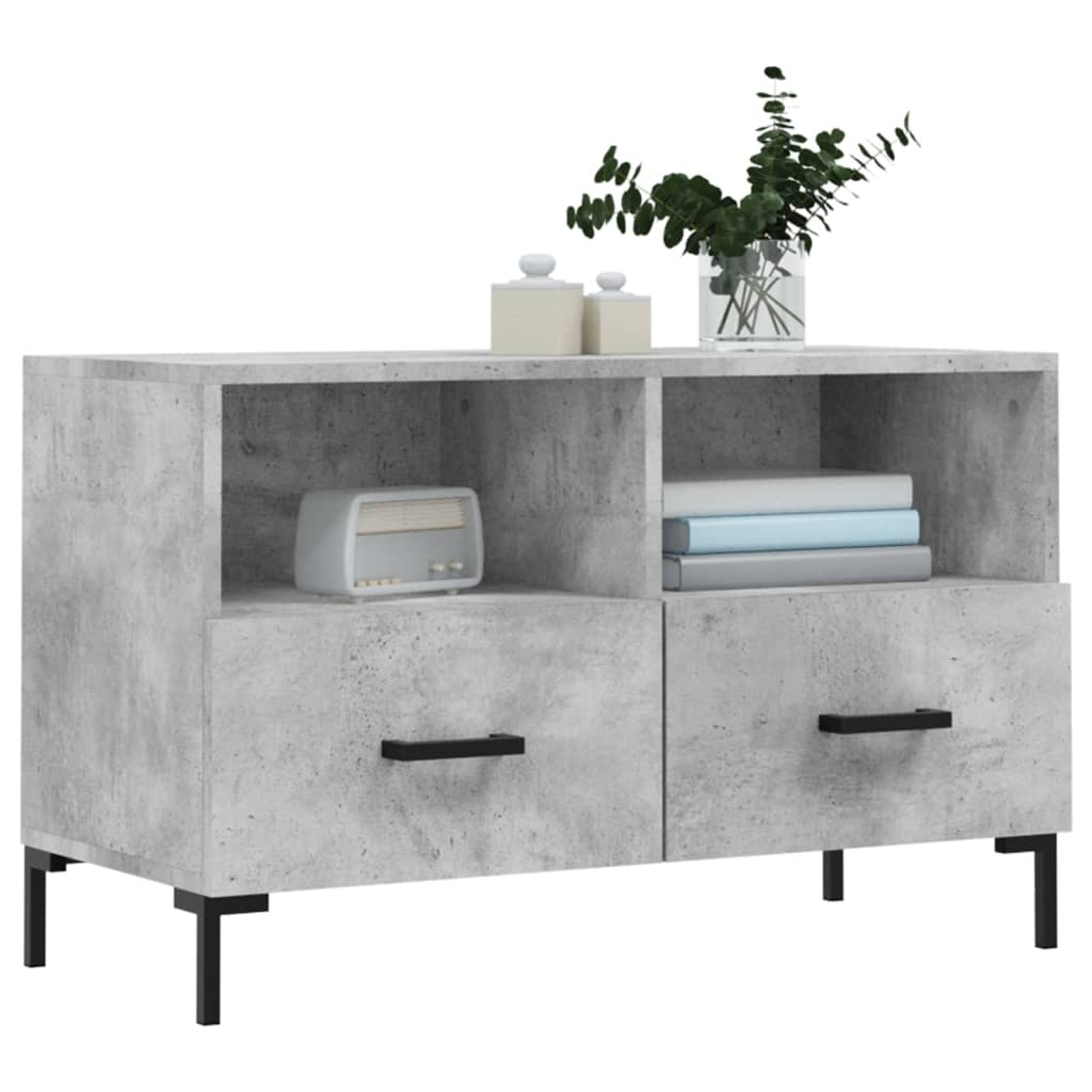 Mobile per TV Grigio Cemento 80x36x50 cm Legno Multistrato 828976