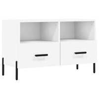 Mobile Porta TV Bianco 80x36x50 cm in Legno Multistrato 828980