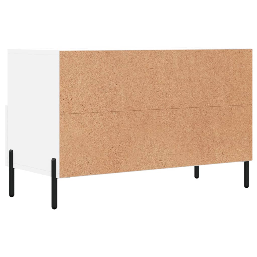 Mobile Porta TV Bianco 80x36x50 cm in Legno Multistrato 828980