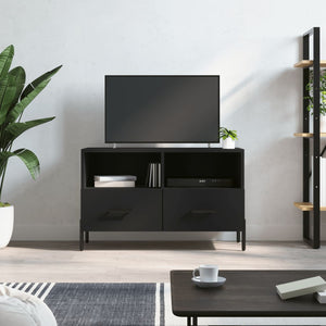 Mobile Porta TV Nero 80x36x50 cm in Legno Multistratocod mxl 127035