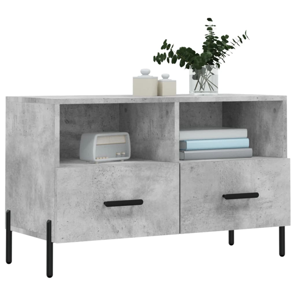 Mobile per TV Grigio Cemento 80x36x50 cm Legno Multistratocod mxl 103908