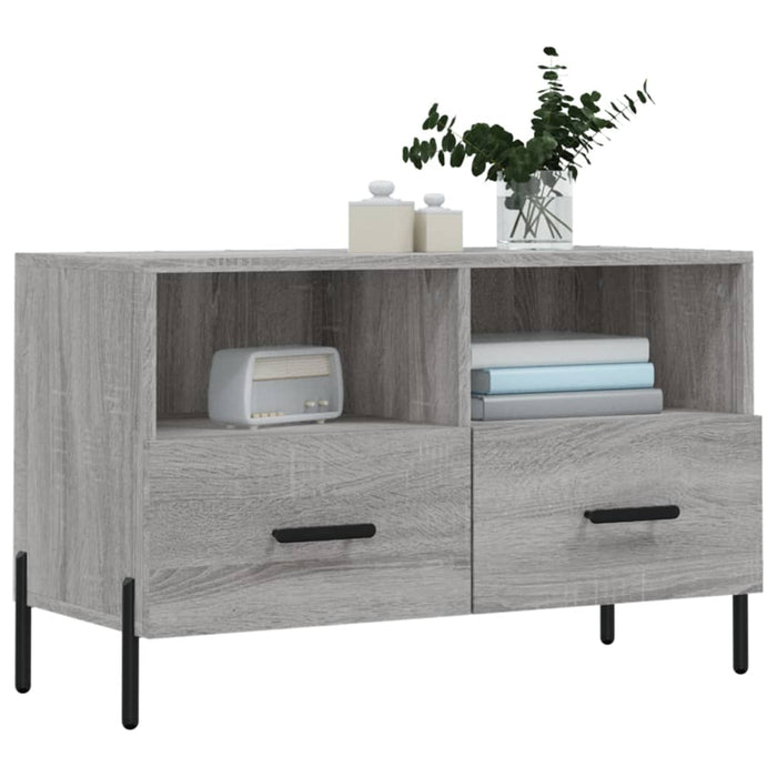 Mobile Porta TV Grigio Sonoma 80x36x50 cm in Legno Multistrato 828986