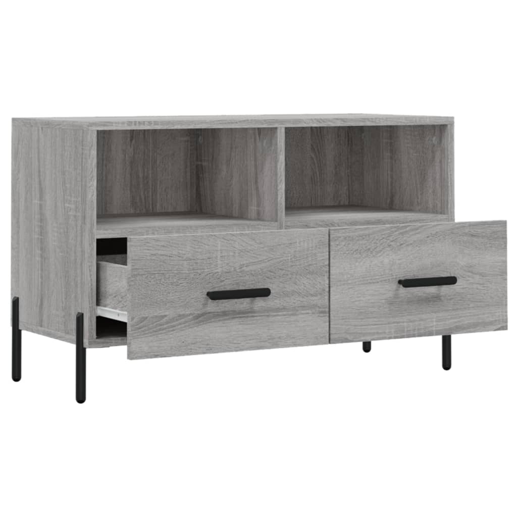 Mobile Porta TV Grigio Sonoma 80x36x50 cm in Legno Multistrato 828986