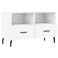 Mobile Porta TV Bianco 80x36x50 cm in Legno Multistrato 828988