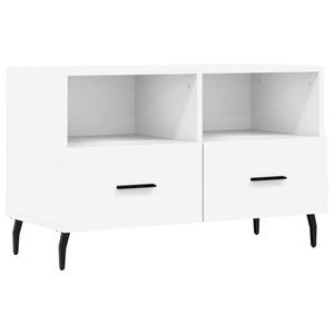 Mobile Porta TV Bianco 80x36x50 cm in Legno Multistrato 828988