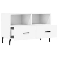 Mobile Porta TV Bianco 80x36x50 cm in Legno Multistrato 828988