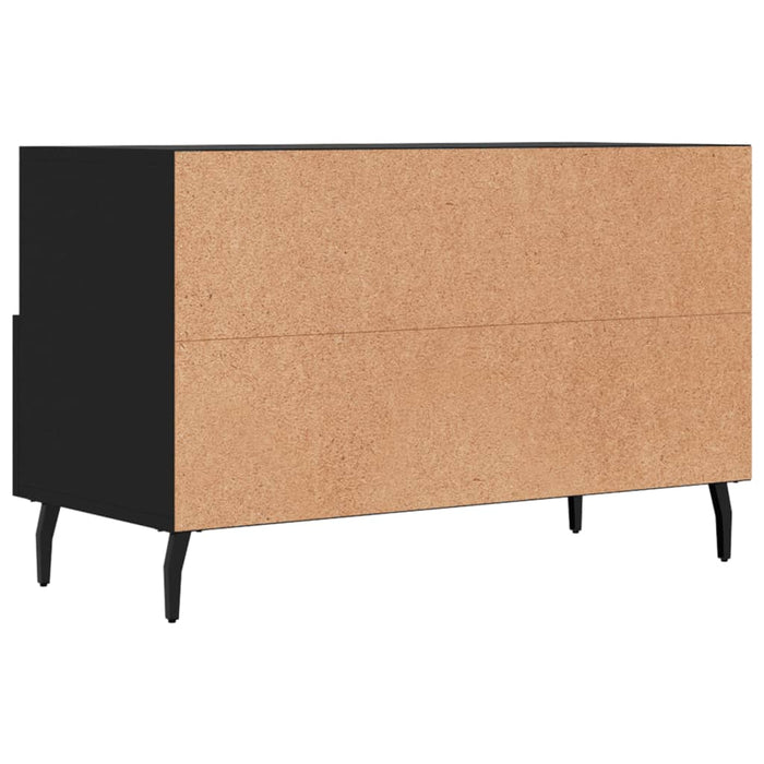 Mobile Porta TV Nero 80x36x50 cm in Legno Multistrato 828989