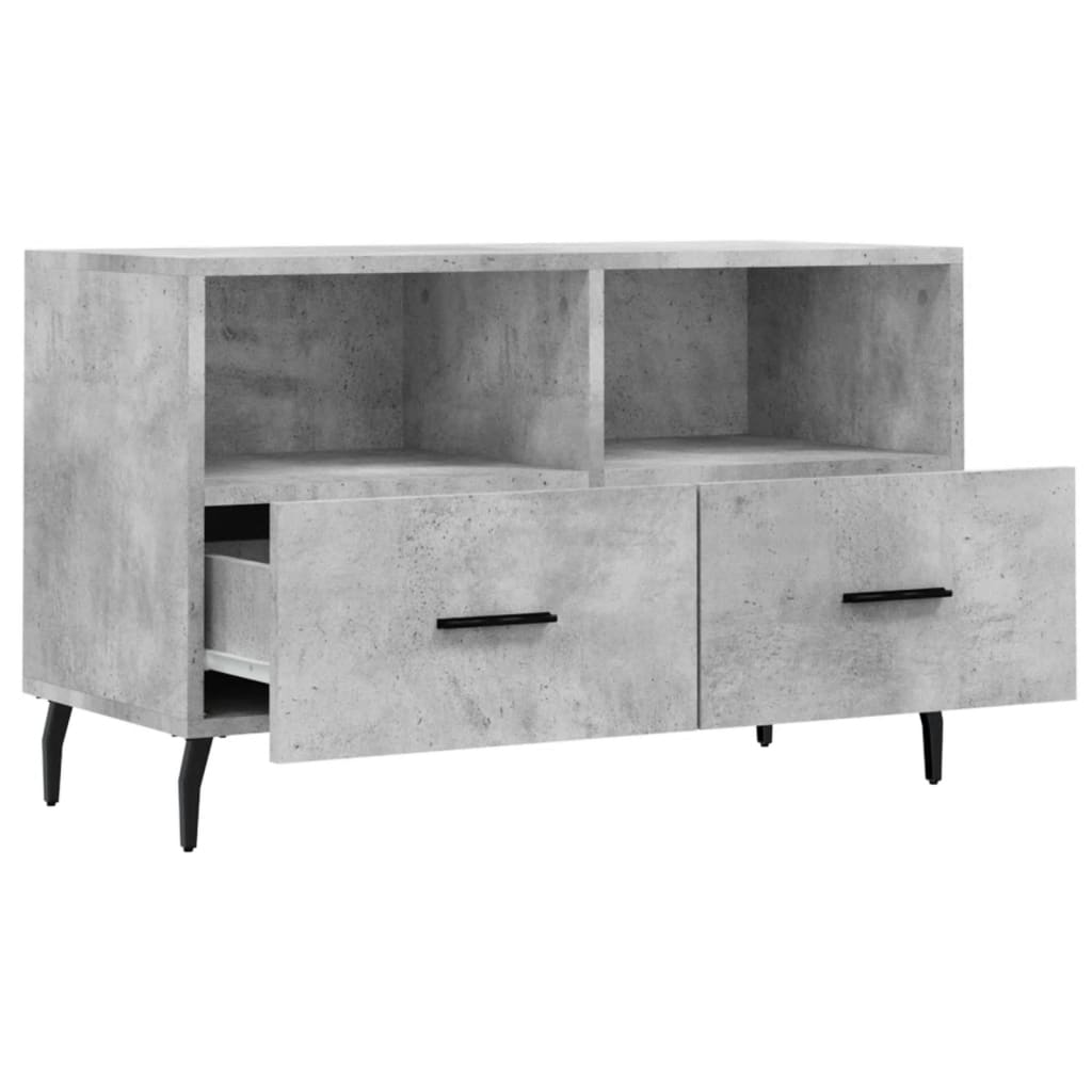 Mobile per TV Grigio Cemento 80x36x50 cm Legno Multistrato 828992