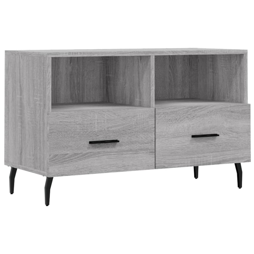 Mobile Porta TV Grigio Sonoma 80x36x50 cm in Legno Multistrato 828994