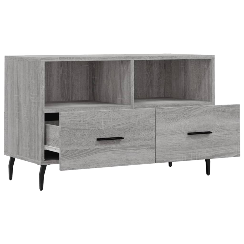 Mobile Porta TV Grigio Sonoma 80x36x50 cm in Legno Multistrato 828994