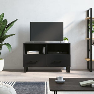 Mobile Porta TV Nero 80x36x50 cm in Legno Multistratocod mxl 127040